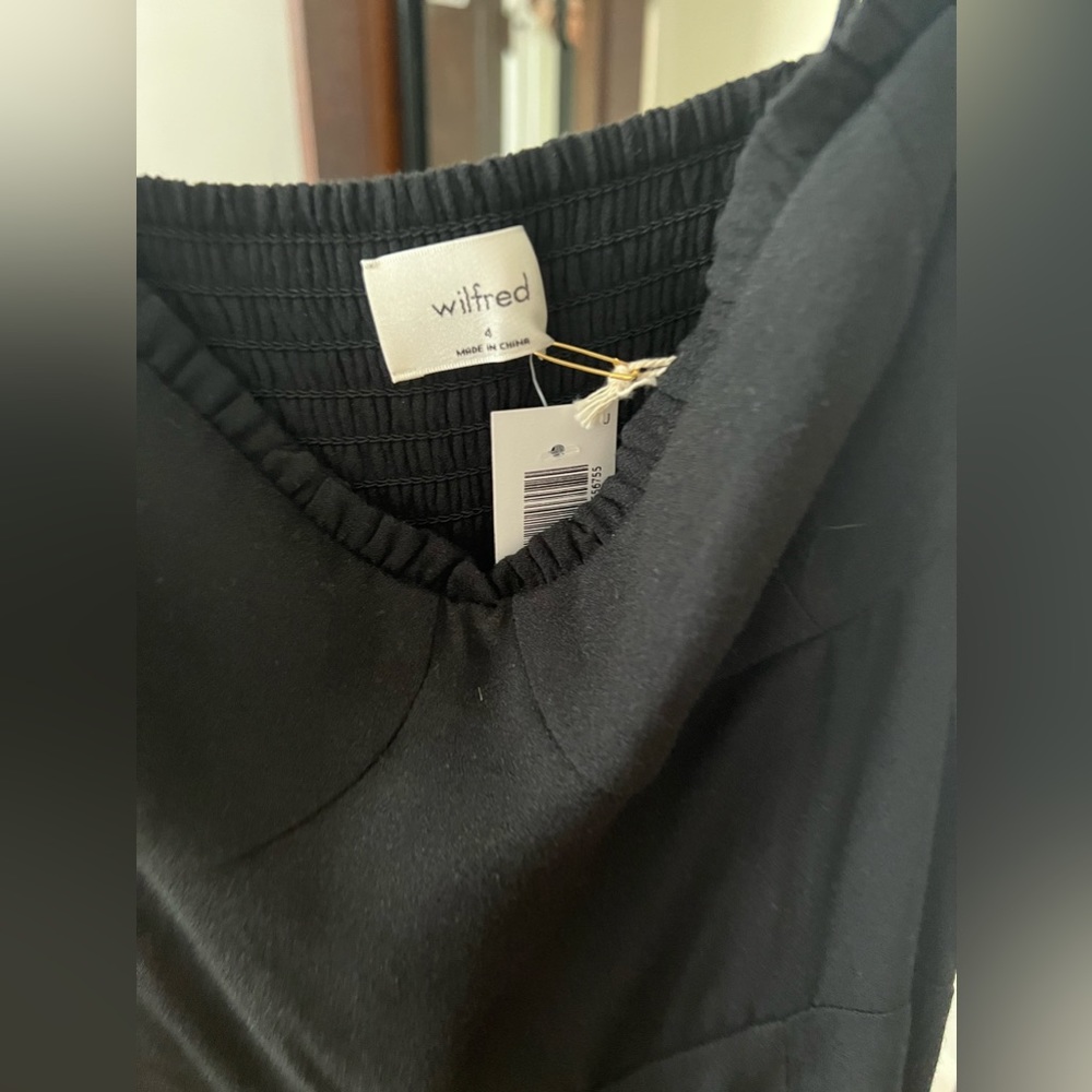 Aritzia NWT WILFRED BLACK DRESS SIZE 4 CAN SHIP 04/24 - Picture 3 of 3